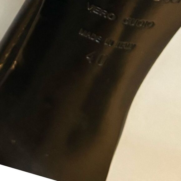 1980’s Sergio Rossi  Black  Leather Strappy Heels Size 40/10 - Picture 7 of 8